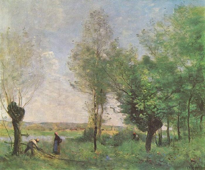 Jean-Baptiste-Camille Corot Erinnerung an Coubron oil painting image